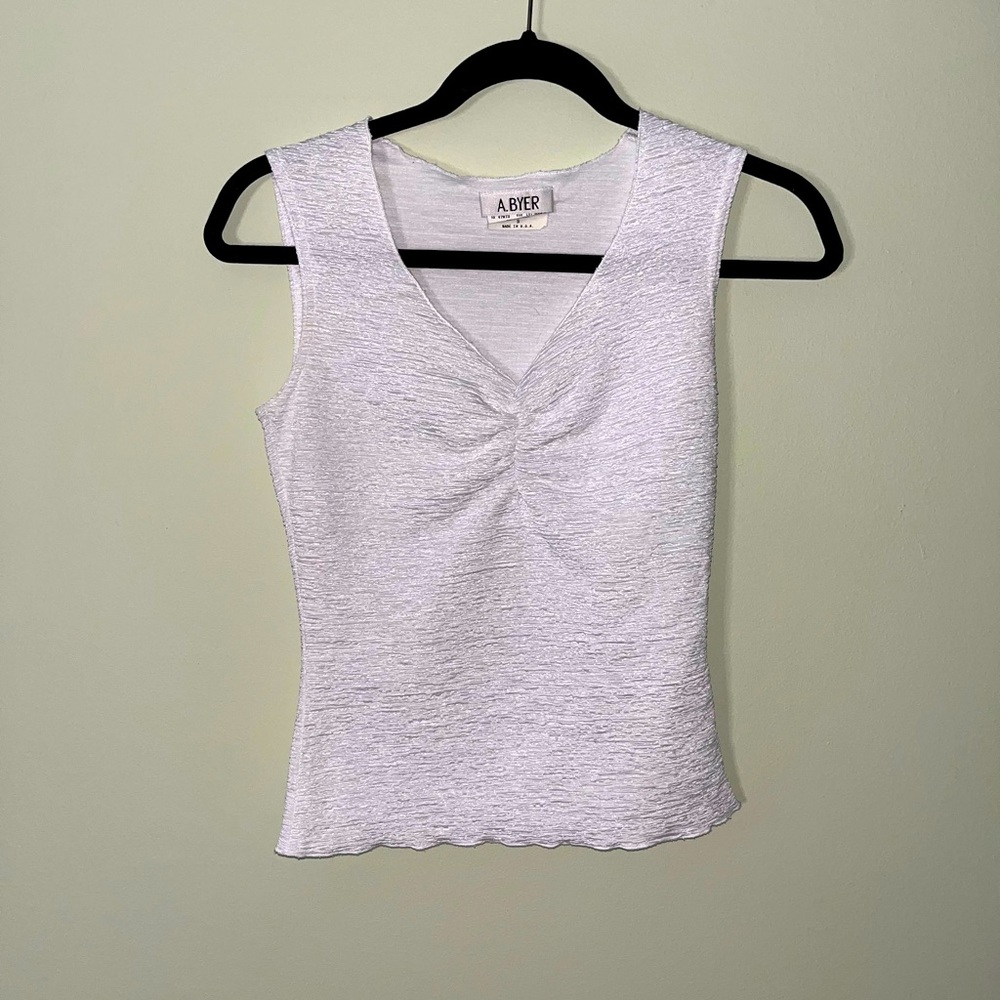 Womens White Dressy Tank Top